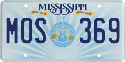 MS license plate MOS369