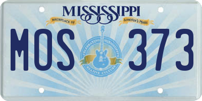 MS license plate MOS373