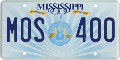 MS license plate MOS400