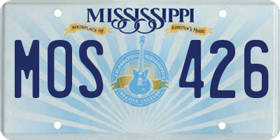 MS license plate MOS426