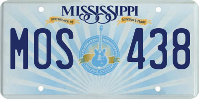 MS license plate MOS438
