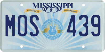 MS license plate MOS439