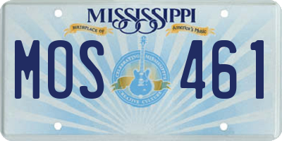 MS license plate MOS461