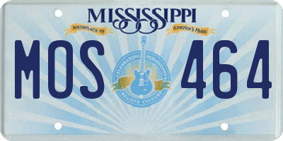 MS license plate MOS464