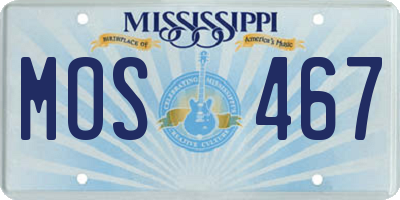 MS license plate MOS467