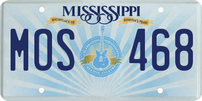 MS license plate MOS468