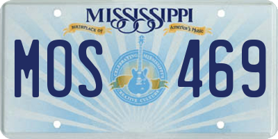 MS license plate MOS469
