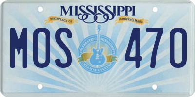 MS license plate MOS470