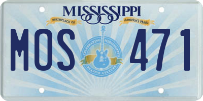 MS license plate MOS471