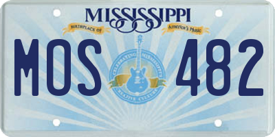 MS license plate MOS482