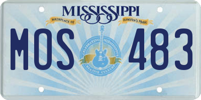 MS license plate MOS483