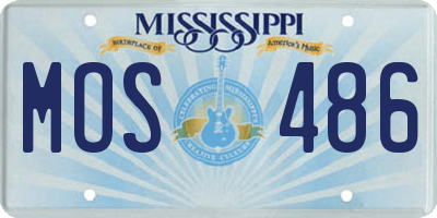MS license plate MOS486