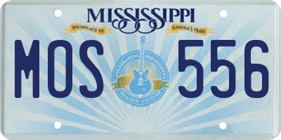 MS license plate MOS556