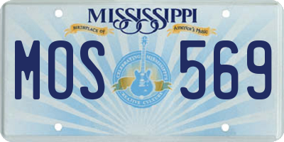 MS license plate MOS569