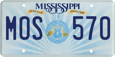 MS license plate MOS570