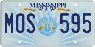 MS license plate MOS595