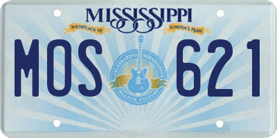 MS license plate MOS621