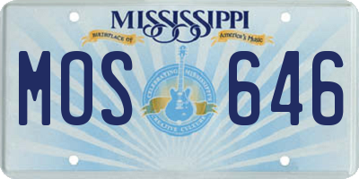 MS license plate MOS646