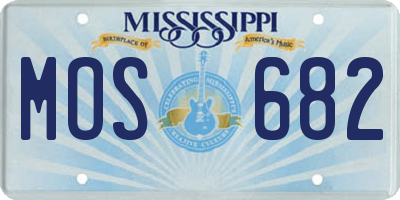 MS license plate MOS682
