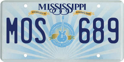 MS license plate MOS689