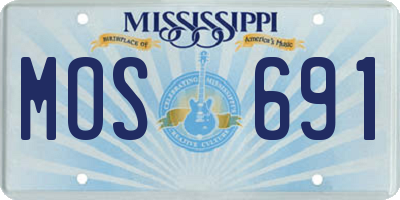 MS license plate MOS691