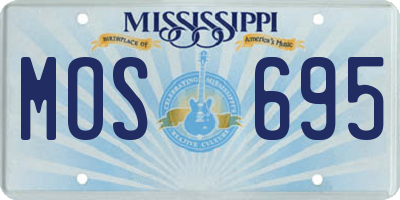 MS license plate MOS695