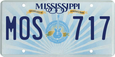 MS license plate MOS717