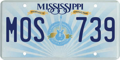 MS license plate MOS739