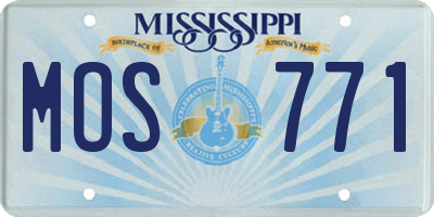 MS license plate MOS771