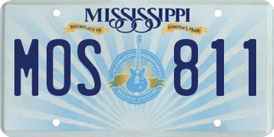 MS license plate MOS811