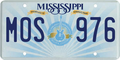 MS license plate MOS976