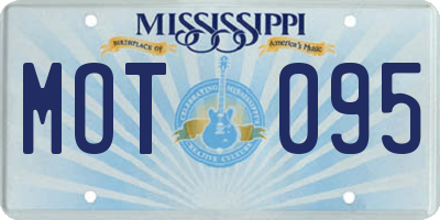 MS license plate MOT095