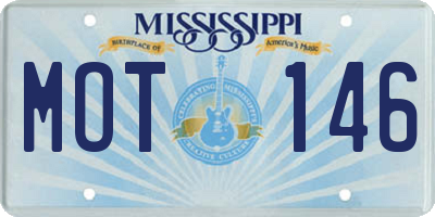 MS license plate MOT146