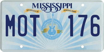 MS license plate MOT176