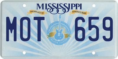 MS license plate MOT659