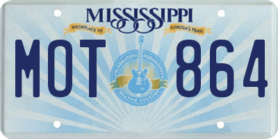 MS license plate MOT864