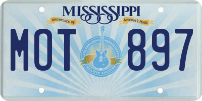 MS license plate MOT897