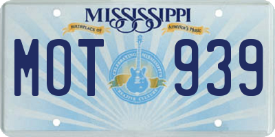 MS license plate MOT939