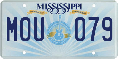 MS license plate MOU079