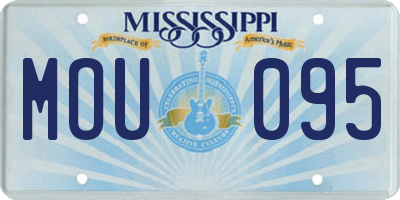 MS license plate MOU095