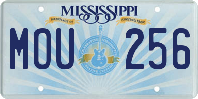 MS license plate MOU256