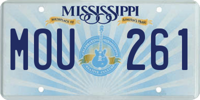 MS license plate MOU261