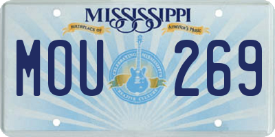 MS license plate MOU269