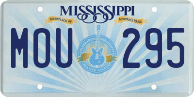 MS license plate MOU295