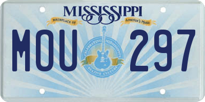 MS license plate MOU297