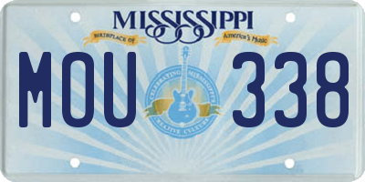 MS license plate MOU338