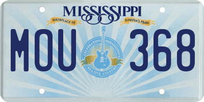 MS license plate MOU368