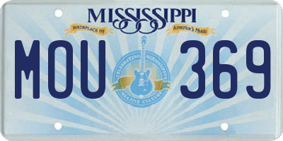 MS license plate MOU369