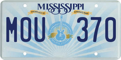 MS license plate MOU370