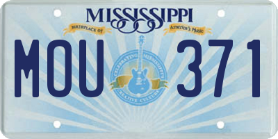 MS license plate MOU371